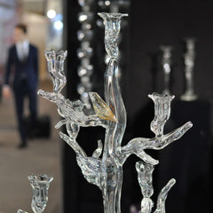 Tree of Life Candelabra – 7 Candles with Colored Birds