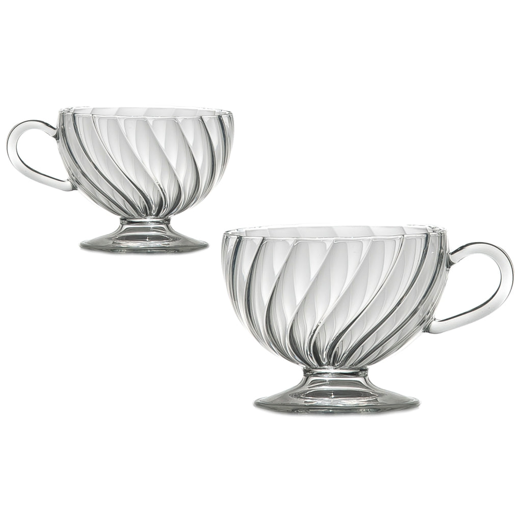 Optional title display ARABESQUE Teacup Clear (set of 2)