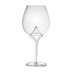 Luna red wine glass on white background