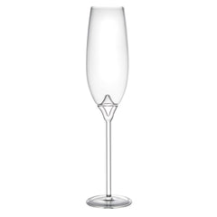 Luna champagne flute on white background