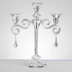 Carmen 3 Candles Candelabra with Spiral Arms