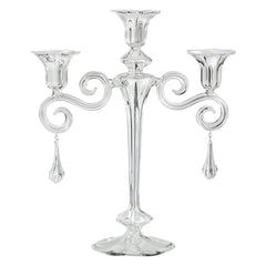 Carmen 3 Candles Candelabra with Spiral Arms