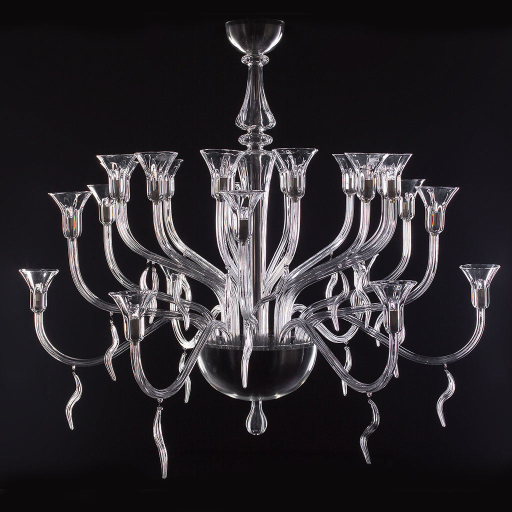 Optional title display FLAMBOYANT Candelabru 24 brate cu pandantive