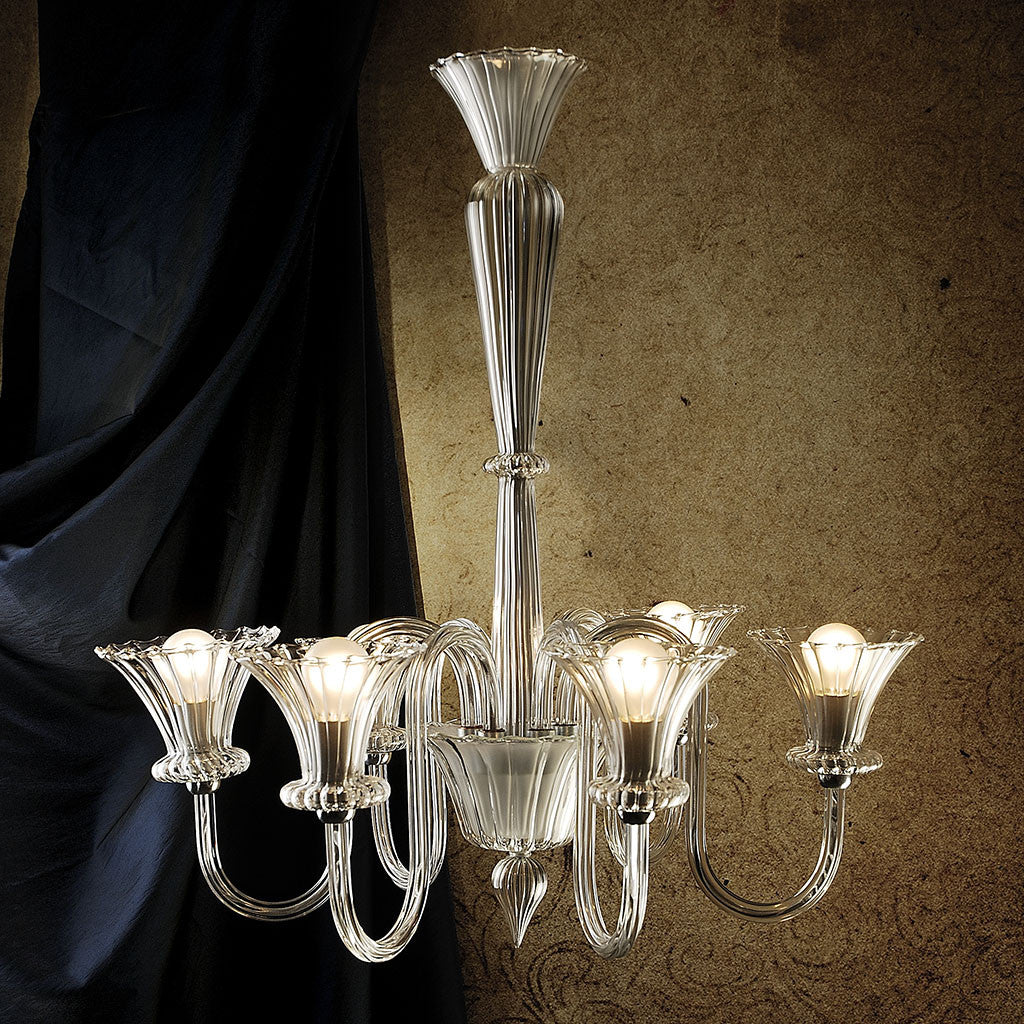 Optional title display RHEA Chandelier 6 arms
