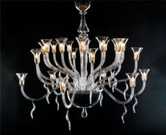 FLAMBOYANT Candelabru 24 brate cu pandantive