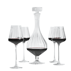 Elysee Carafe and set of 4 Red Wine Glasses