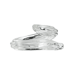 Mila Napkin Ring – hand-blown borosilicate glass napkin ring with simple coiled spiral form, crafted in Bucharest by Gabriela Seres.