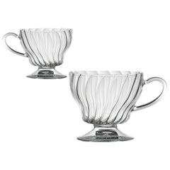 ARABESQUE WIDE Teacup Clear (set of 2)