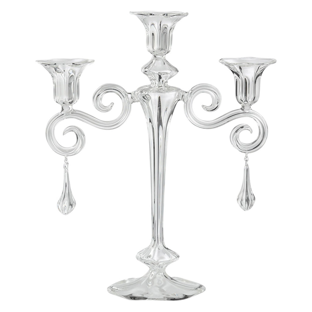 Carmen 3 Candles Candelabra with Spiral Arms
